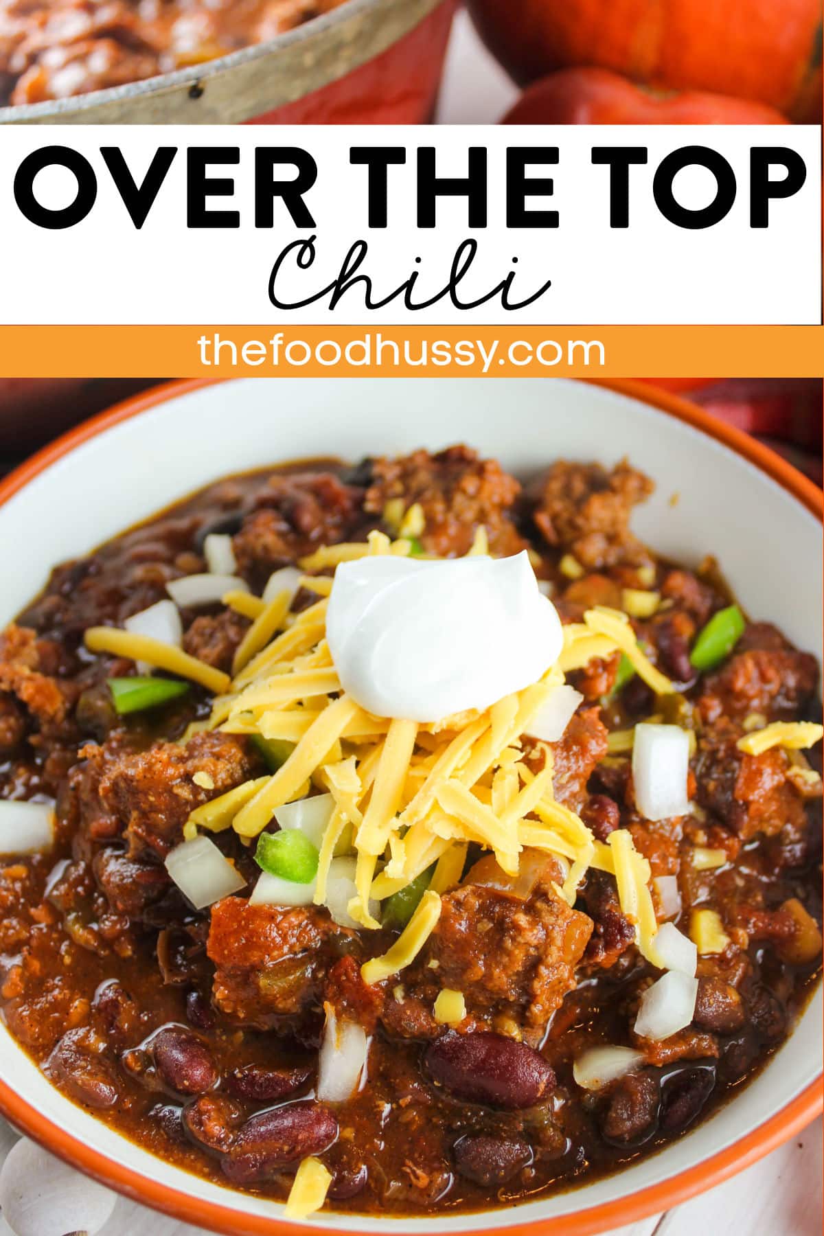 This Traeger Over The Top Chili is hands down the best chili I’ve ever had! The meatball you put above the chili turns out smokey and so juicy! Plus – with the Traeger – it’s super simple – two hours and you'll have the best smoked chili you've ever tasted! via @foodhussy