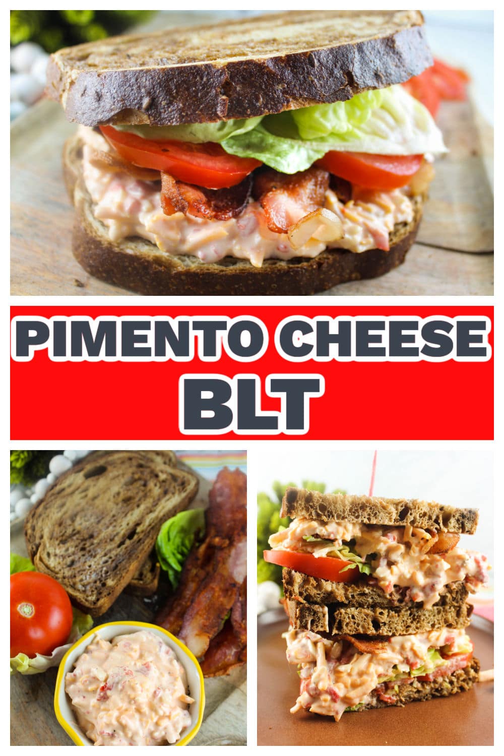 On a recent visit to Gulf Shores I had this Pimento Cheese BLT and it was AMAZING!!! Pimento Cheese is cheddar cheese, mayo & pimentos (along with a few other things depending on where you get it). Well - take that - SLATHER it on marble rye and add thick cut bacon, crisp lettuce and fresh tomato! Yes please!!!! via @foodhussy