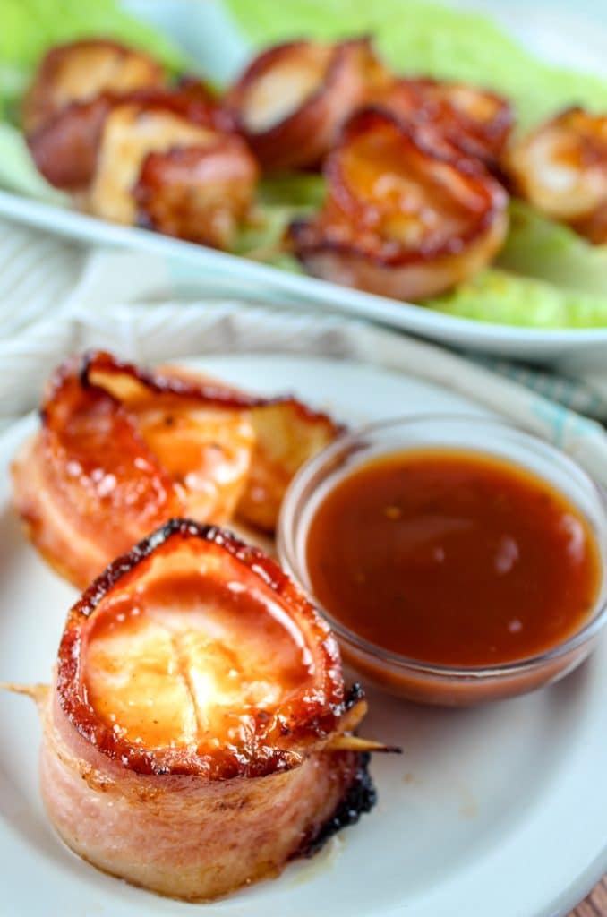 Air Fryer Bacon Wrapped Scallops-4