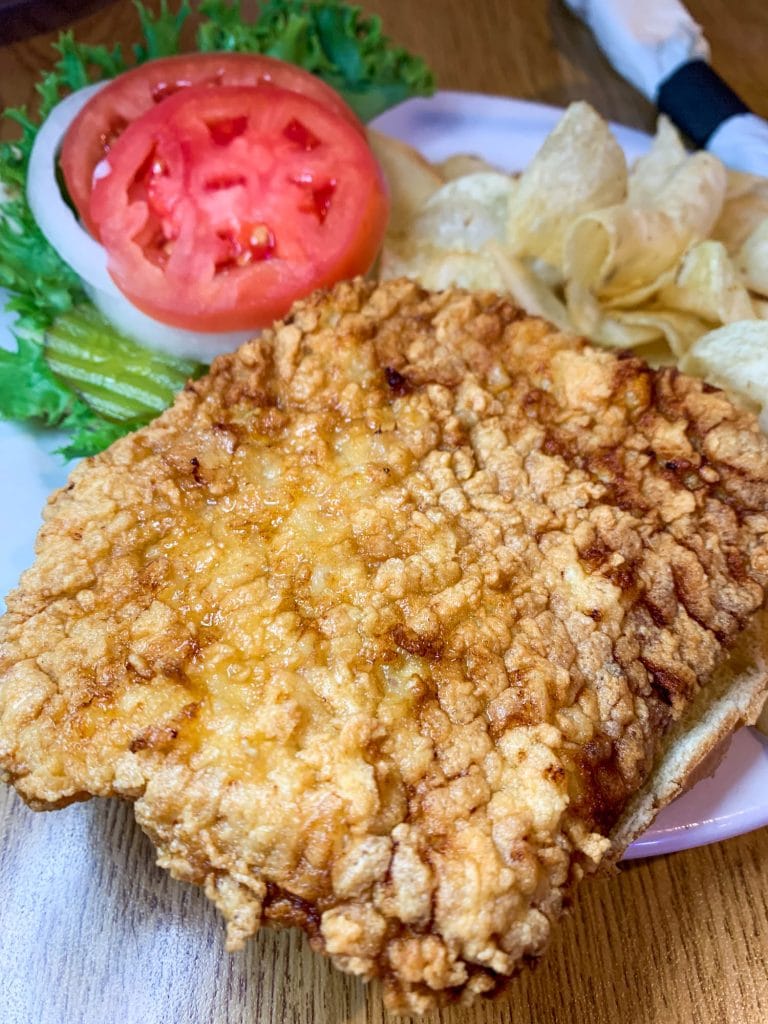 Indiana pork tenderloin sandwich