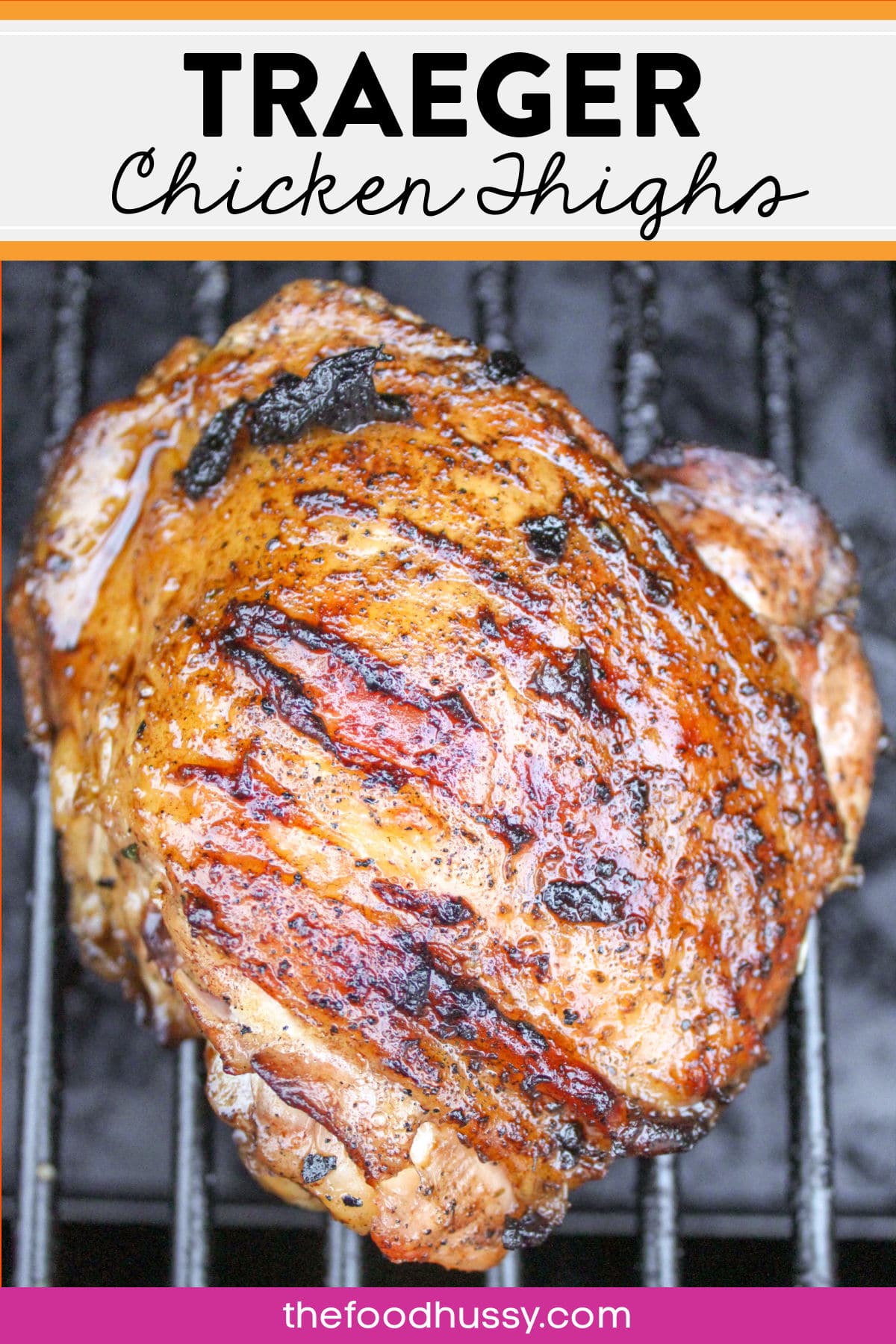 Grilled chicken thighs are even better with the smoky deliciousness of the Traeger Grill! If you don’t have a Traeger – you can still enjoy these grilled thighs with a simple marinade all summer long. via @foodhussy