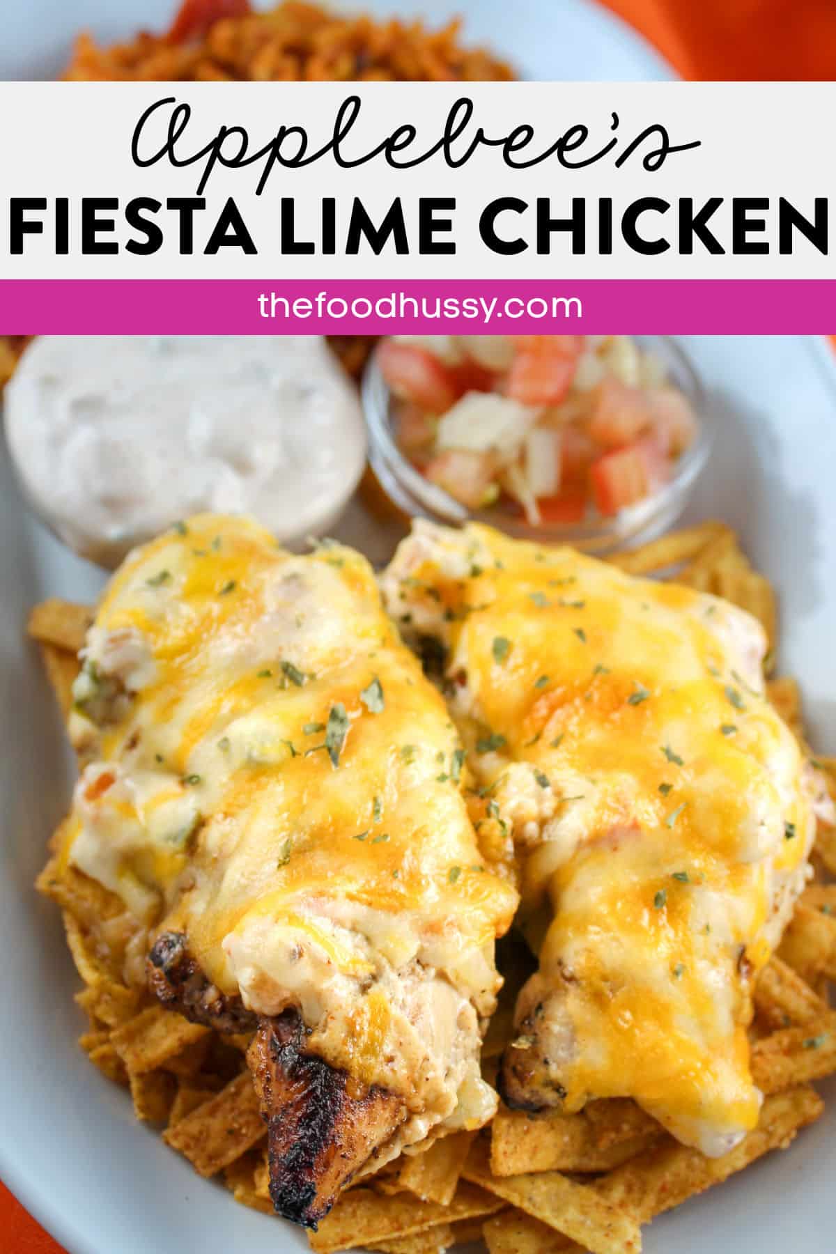 Applebee’s Fiesta Lime Chicken is a celebration of flavor! Grilled chicken with a zippy lime sauce, salsa ranch and cheese – with a side of Spanish Rice – it’s a delish dish! via @foodhussy