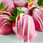 Pink Chocolate Covered Strawberries