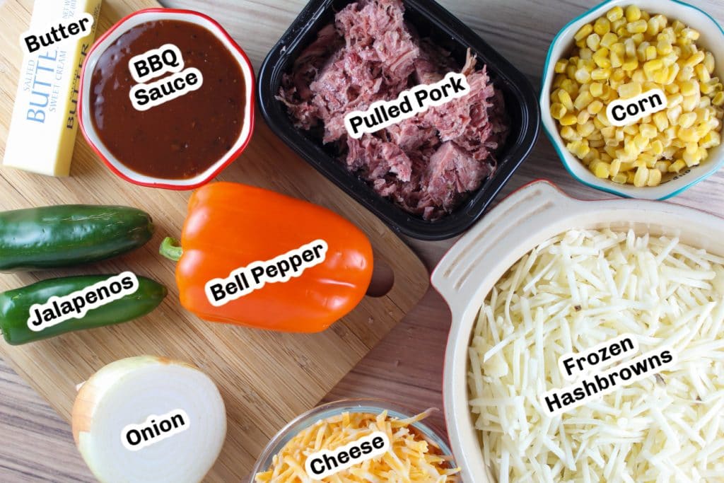 Pulled Pork Casserole ingredients