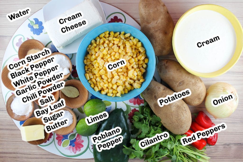 Copycat Panera Mexican Street Corn Chowder ingredients