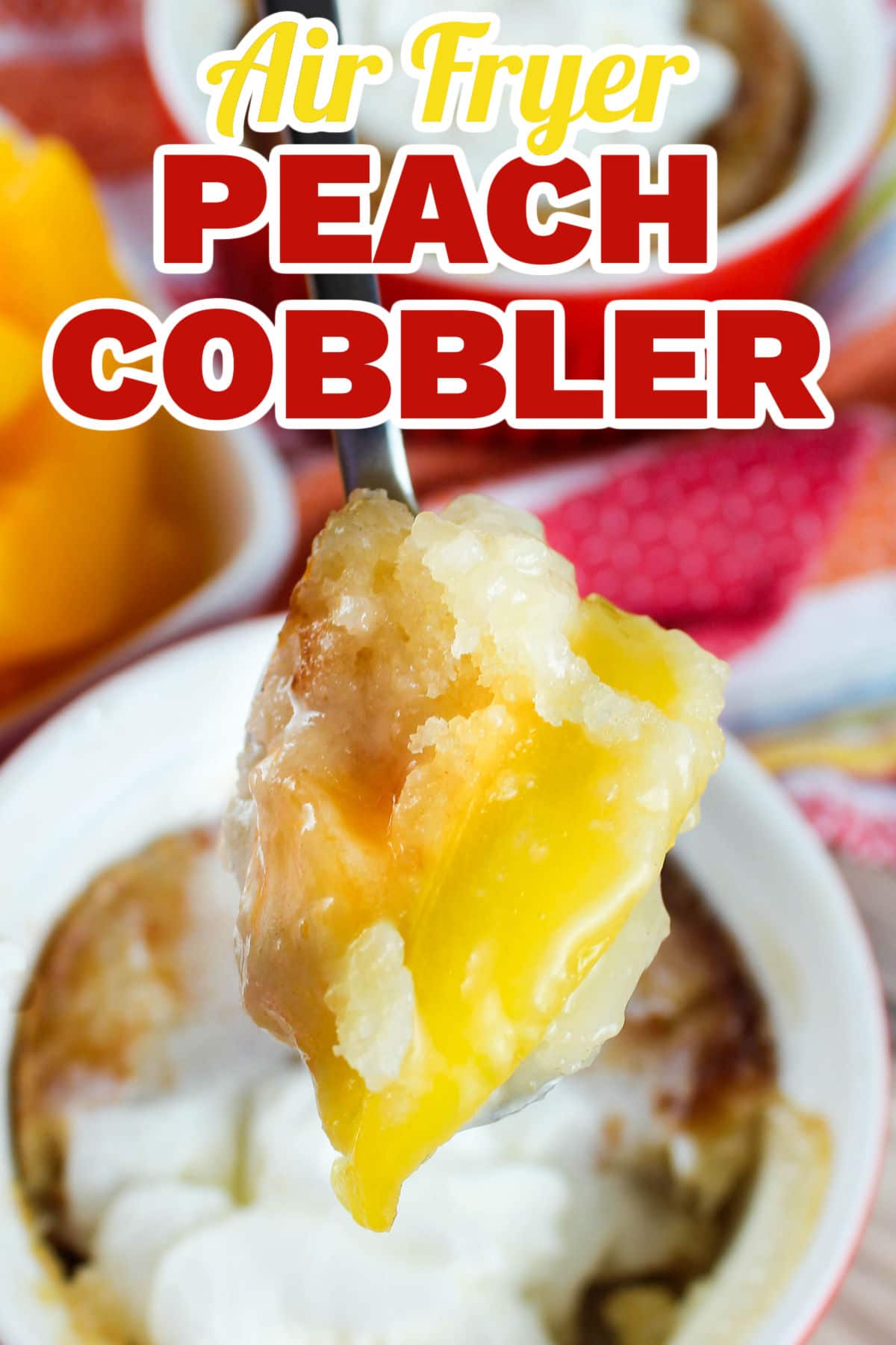 Peach cobbler is one of my favorite desserts - it's so easy to make and it's delicious! Now, I'm making this dessert favorite in the air fryer! These little mini-peach cobblers are perfect as a dessert for two.
 via @foodhussy