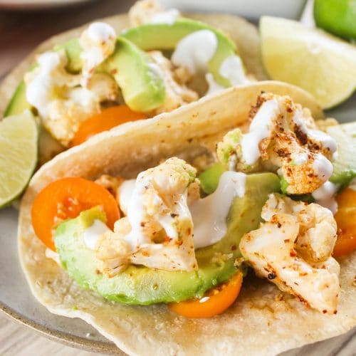 Air Fryer Cauliflower Tacos - The Food Hussy