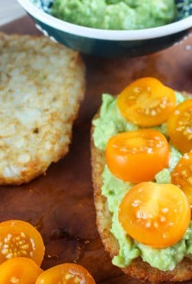 Avocado Hashbrown Toast