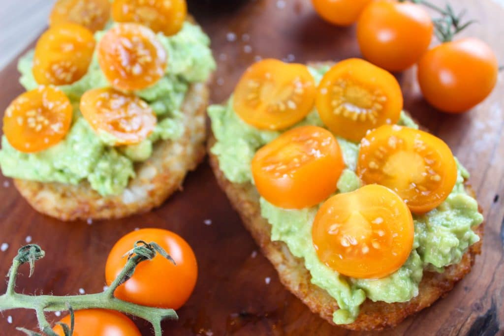 Avocado Hashbrown Toast