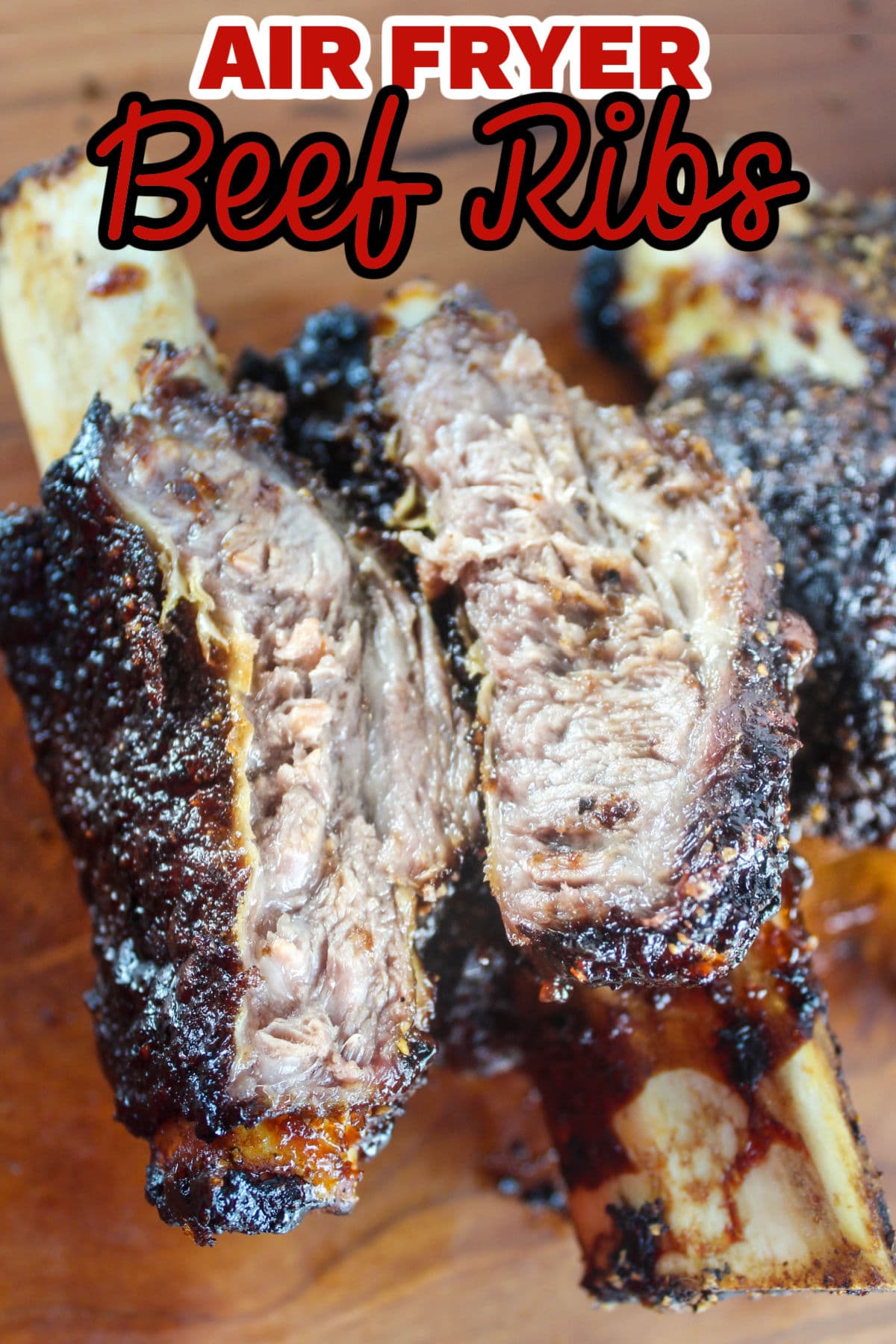 Air Fryer Beef Ribs are a short cut to juicy beef ribs that the family will love! It's a great way to enjoy a delicious cut of beef that normally might take 8-10 hours and make it in just 35 minutes!  via @foodhussy