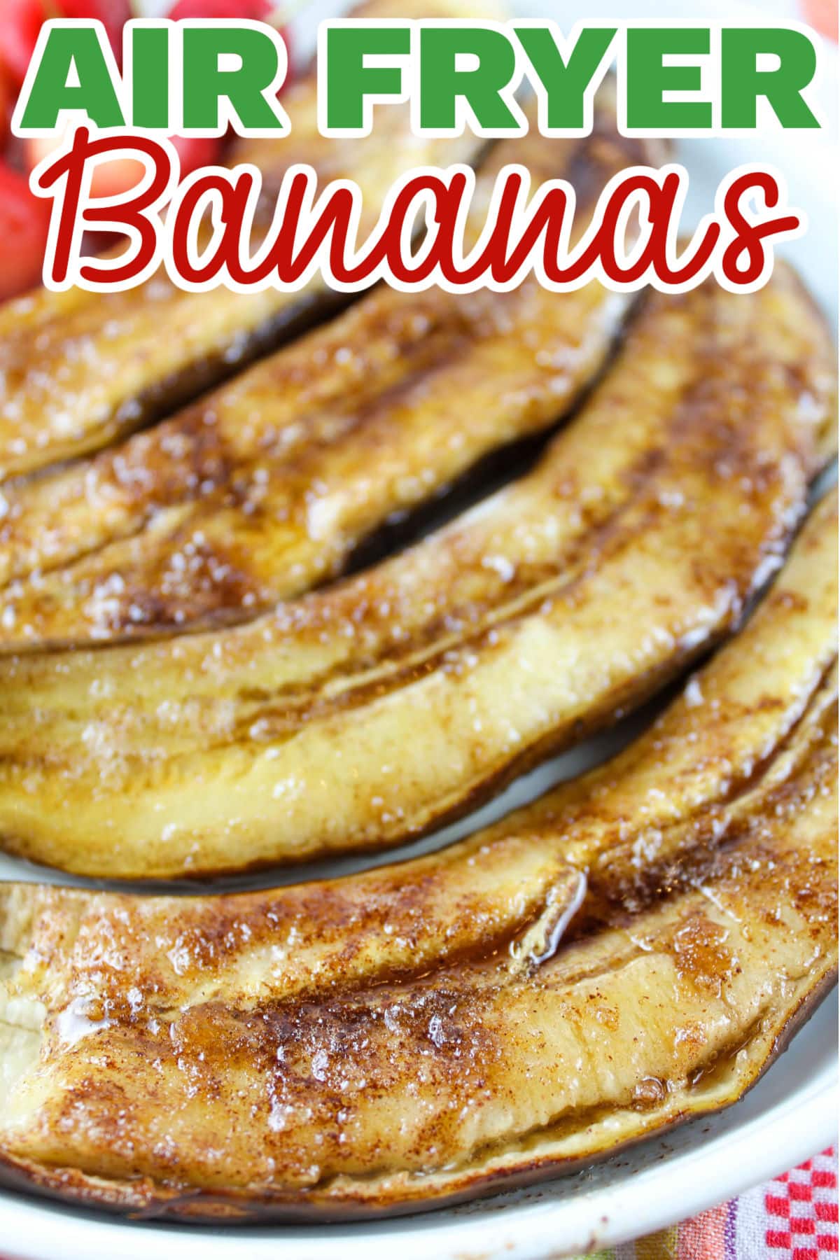 Air Fryer Bananas are the ONLY way I'll eat a banana! The brown sugar caramelizes and makes this a perfect breakfast or dessert! With only 3 simple ingredients, there's also no oil or butter added.  via @foodhussy