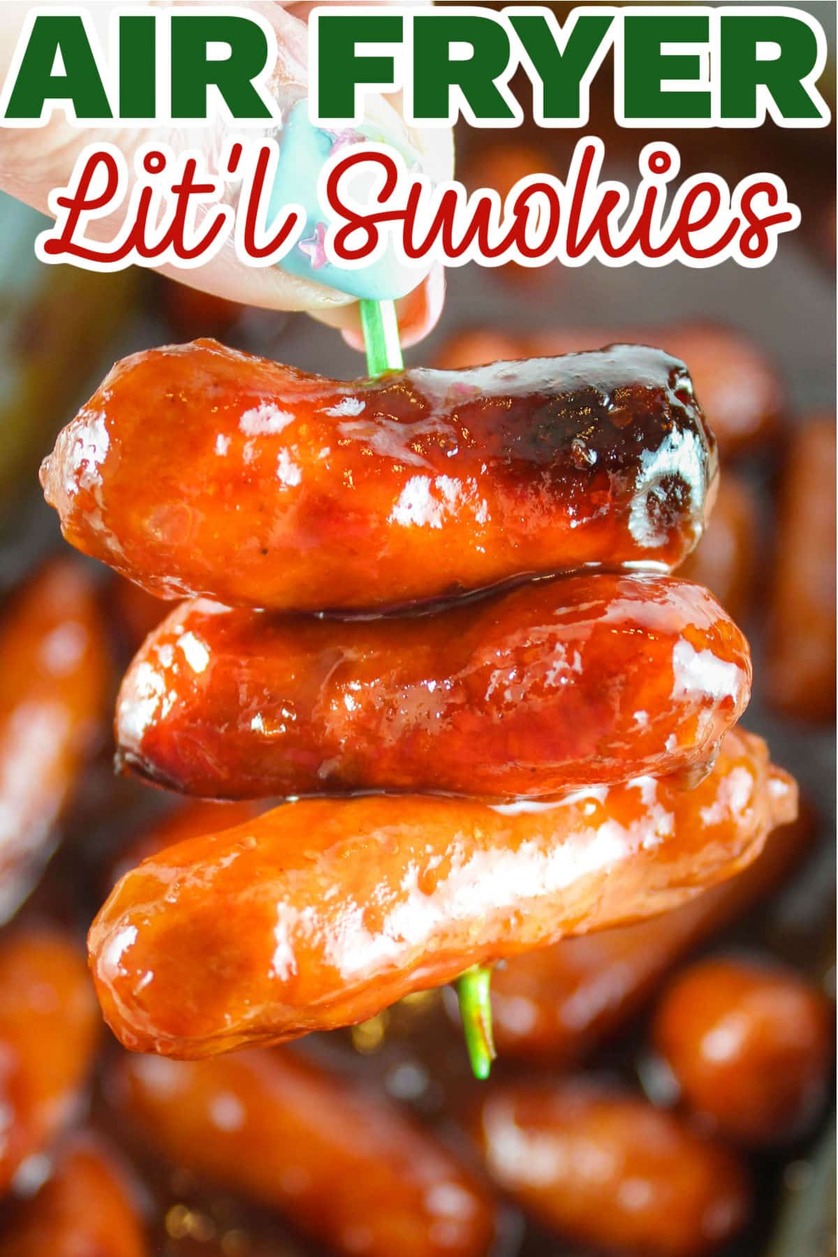 Making Lil Smokies in the Air Fryer is a delicious and quick appetizer! Mixing together a quick sauce - yes - with grape jelly - serves as a delicious dipping sauce as well. No need to crock pot these for hours - you'll have a delicious appetizer in just 15 minutes! Perfection! via @foodhussy