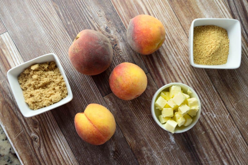 Air Fryer Peaches are a delicious summertime treat! These "grilled" peaches highlight the sweetness of peaches and add a buttery crumble topping. They're ready in minutes and just as delicious (even if your peaches aren't quite ripe!)