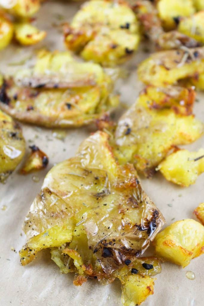 Crispy Smashed Potatoes in the Air Fryer - Airports and Aprons