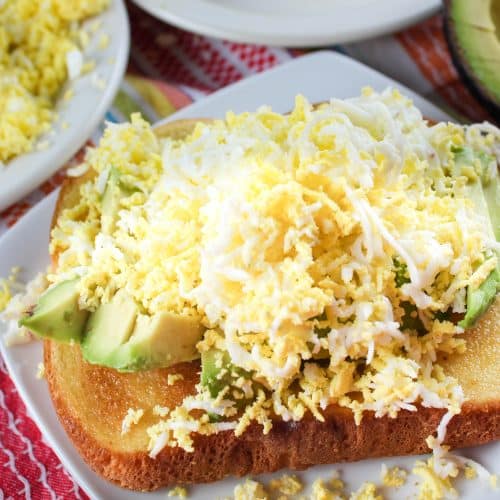 Grated Egg Avocado Toast