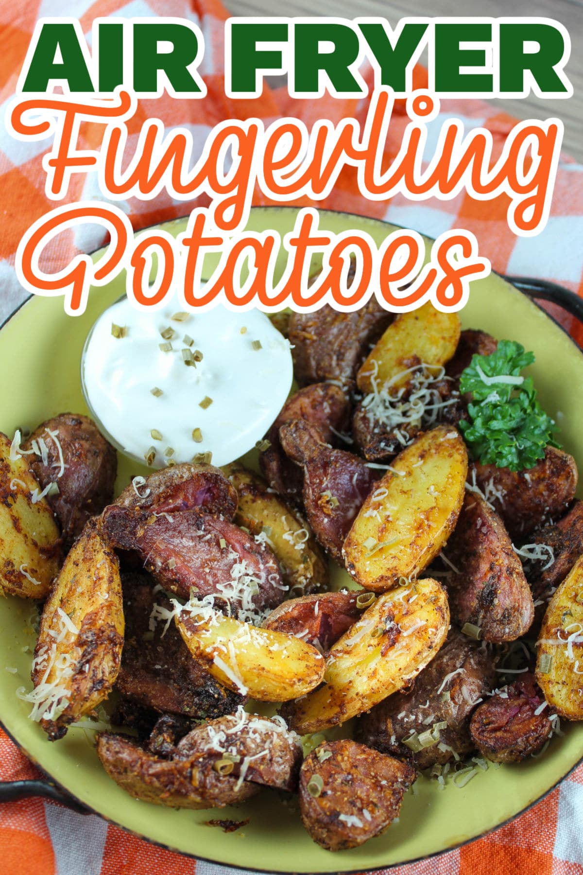 Air Fryer Fingerling Potatoes are a delicious side dish for any meal. They're crispy on the outside and fluffy on the inside. These potatoes are tossed in a spicy seasoning with a little cheese for flavor.  via @foodhussy