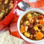 vegetable soup in a bowl