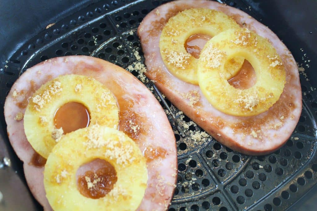 Ham steak in the air fryer