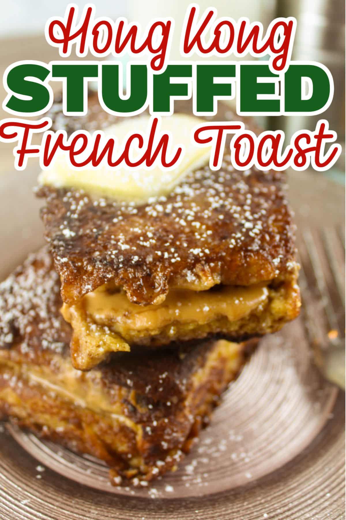 Hong Kong French Toast will definitely surprise you! It's thick-cut brioche bread schmeared with peanut butter to make sandwiches and then fried on all sides. OMG - it is HEAVENLY! I wasn't sure about it until the first bite - then I couldn't stop eating it! via @foodhussy