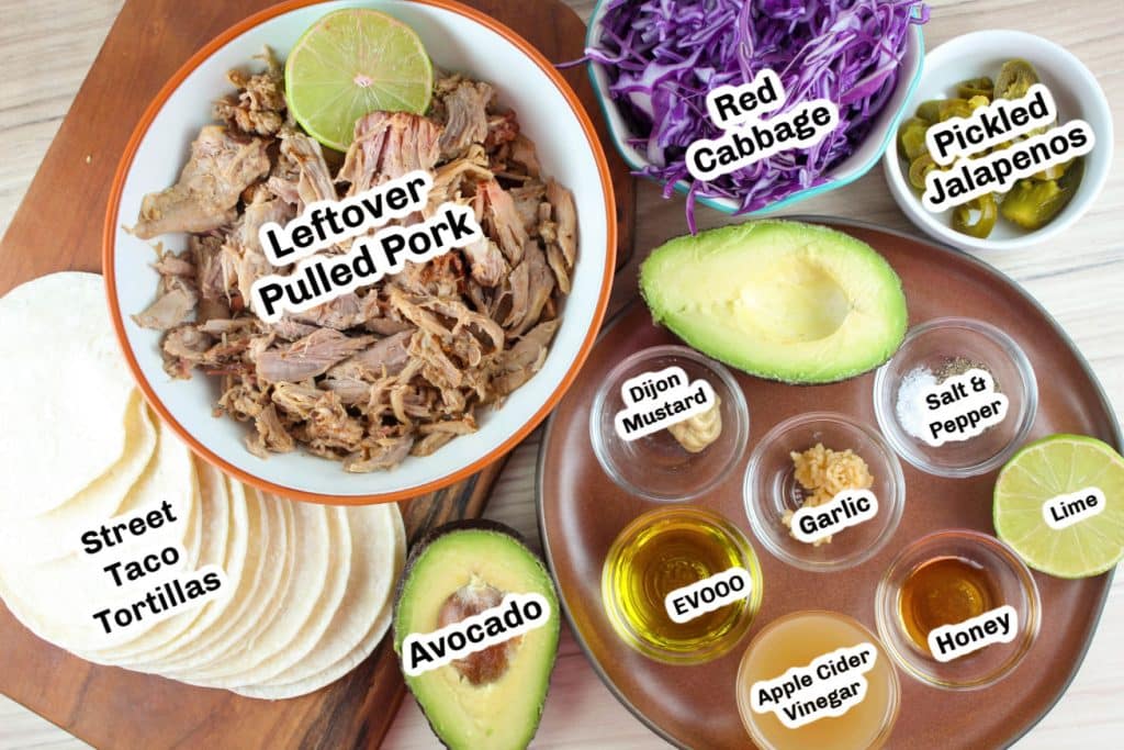 Leftover Pulled Pork Tacos Ingredients