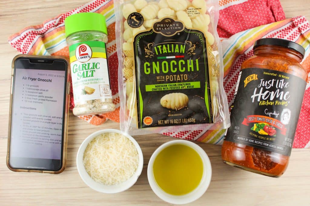 Air Fryer Gnocchi ingredients