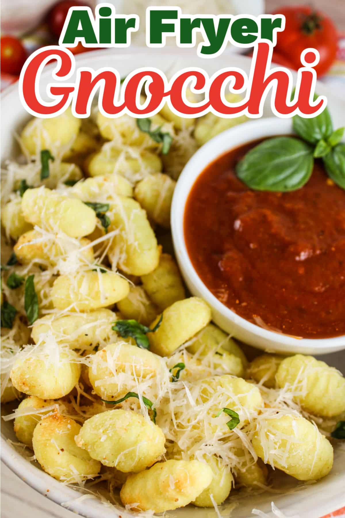 Air Fryer Gnocchi is such a delicious surprise! You will love these little crunchy pillows of yum - especially when they're tossed in garlic and Parmesan cheese and dipped in your favorite marinara sauce.   via @foodhussy