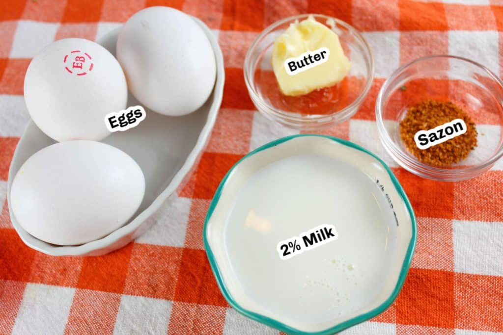 Air Fryer Scrambled Eggs ingredients