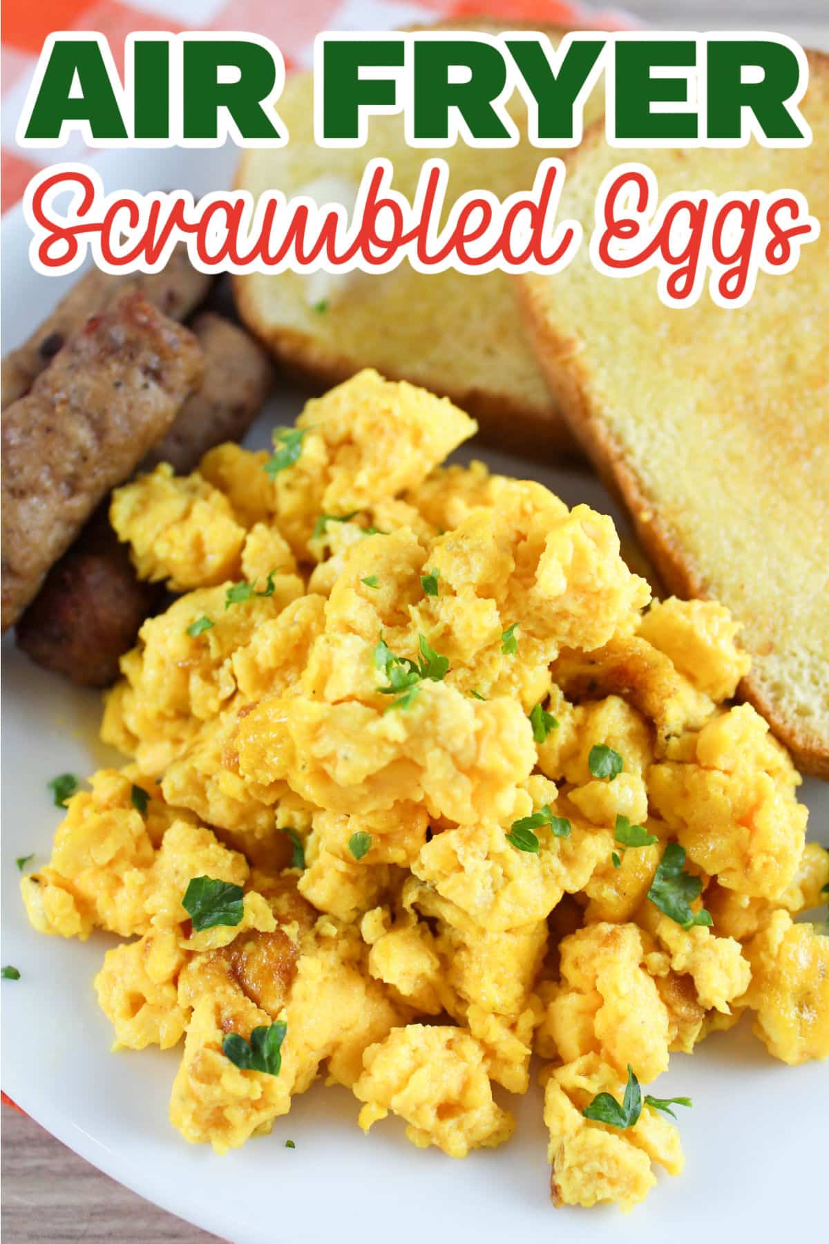 Air Fryer Scrambled Eggs can be just as light and fluffy as ones made on the stove top! You'll love how easy these are to make - even the kids can do it!  via @foodhussy