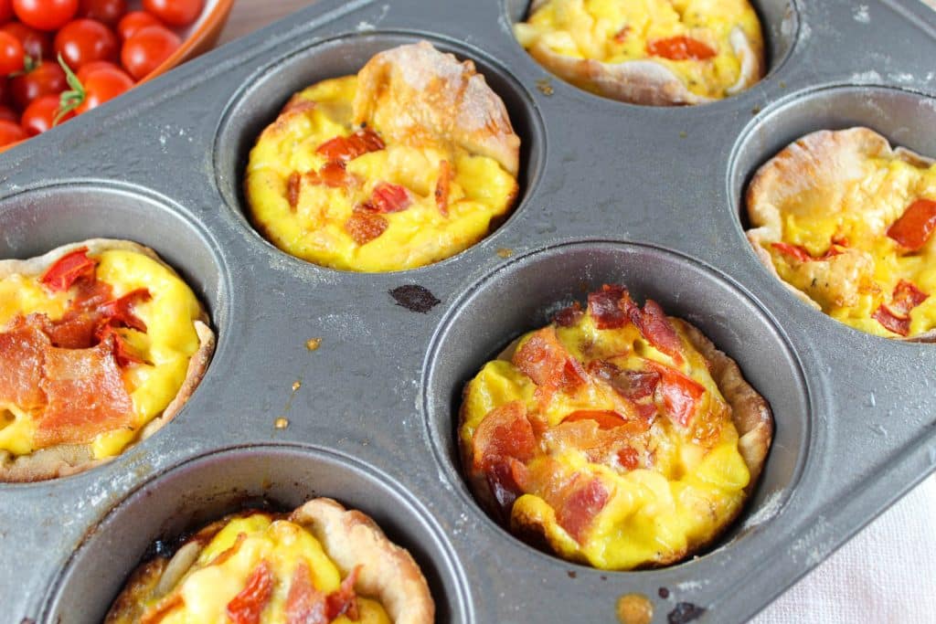 quiche in a muffin tin