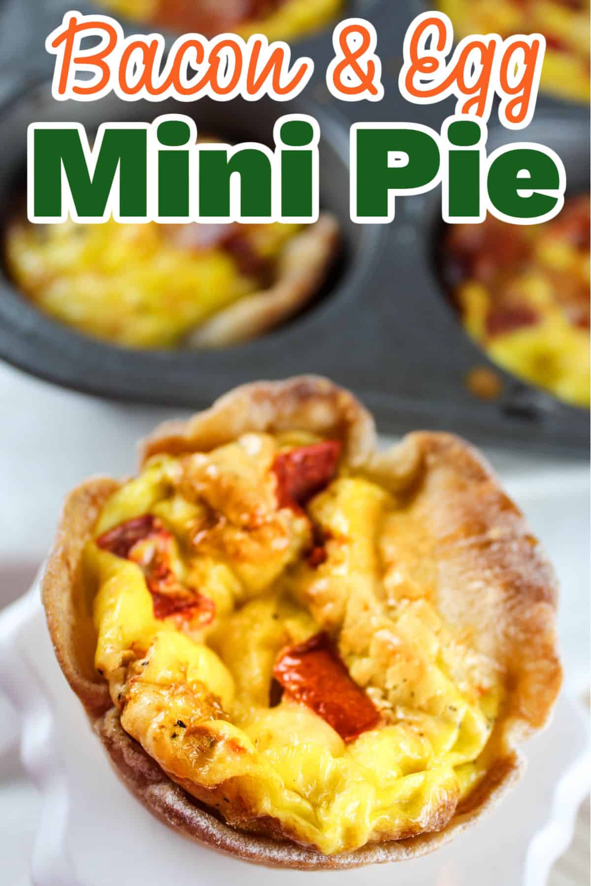 These Mini Bacon and Egg Pies are a great breakfast idea for the whole family! Everybody can make them exactly how they like - or make a batch on Sunday and have them for quick breakfasts all week! Plus - I've got a cheat for the crust!  via @foodhussy