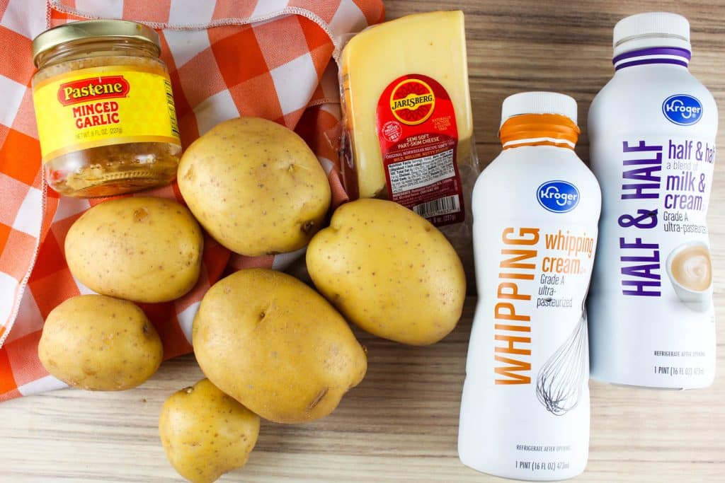 Ingredients for Scalloped Potatoes for Two