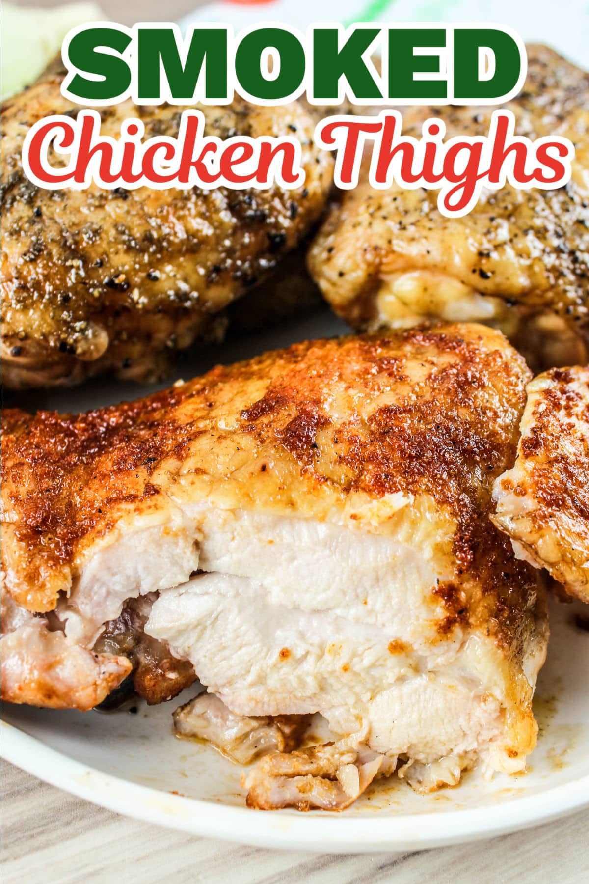 Bone-in chicken thighs are my favorite part of the chicken and smoking them on the Traeger makes them even better! Crispy skin, juicy dark meat - the best and most delicious chicken you can make!  via @foodhussy