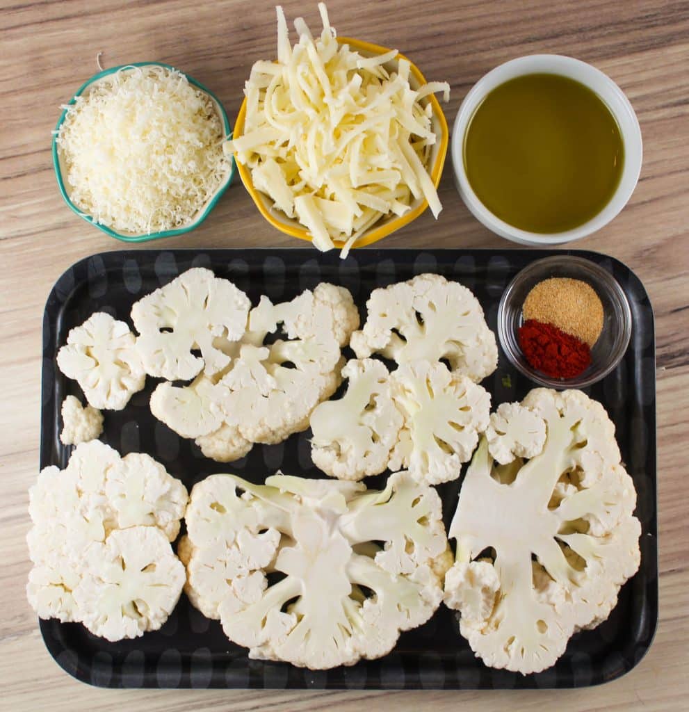 Cheesy Cauliflower Steaks in the Air Fryer