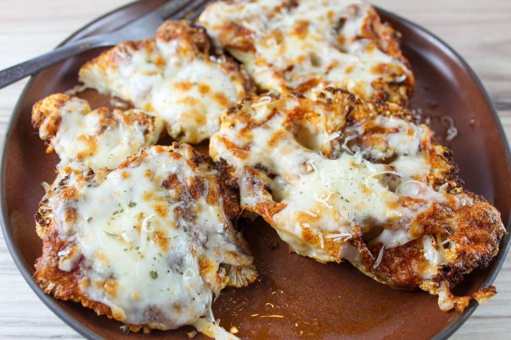 Cheesy Cauliflower Steaks in the Air Fryer 