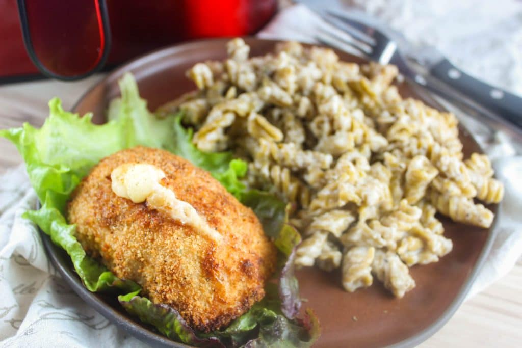 Frozen Chicken Cordon Bleu in the air fryer