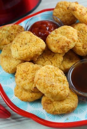 Frozen Chicken Nuggets in an air fryer