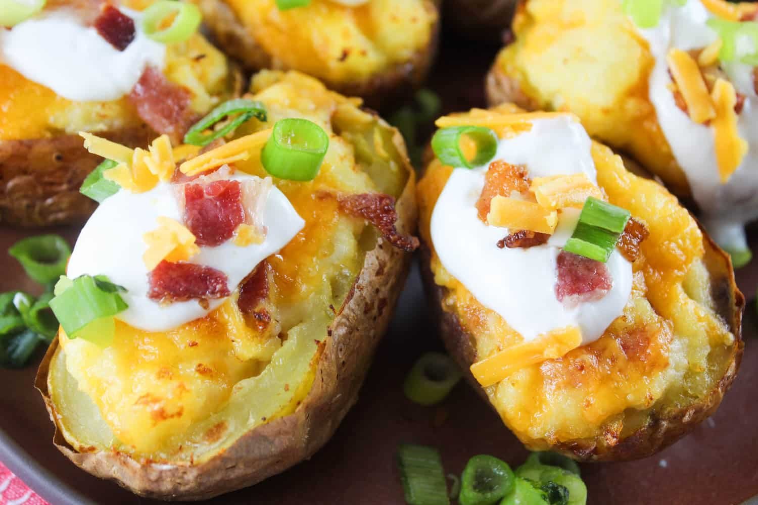 Air Fryer Twice Baked Potatoes - The Food Hussy