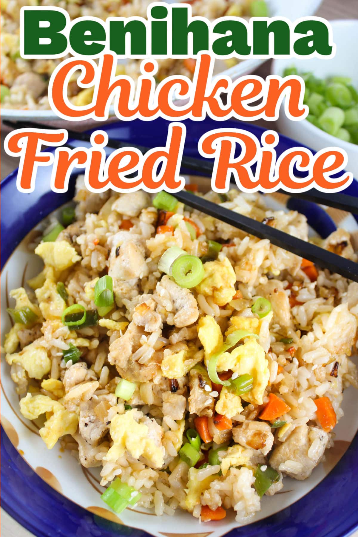 Benihana Chicken Fried Rice is a favorite dish and it's so easy to capture the flavor at home! This fried rice is loaded with tender chicken, savory vegetables, fluffy scrambled eggs and a zippy garlic butter!  via @foodhussy
