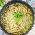 Creamy Mushroom Pesto Pasta