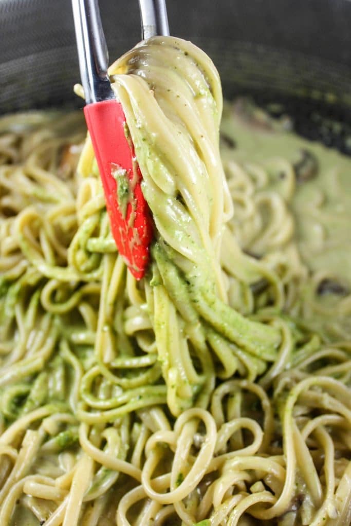 Creamy Mushroom Pesto Pasta