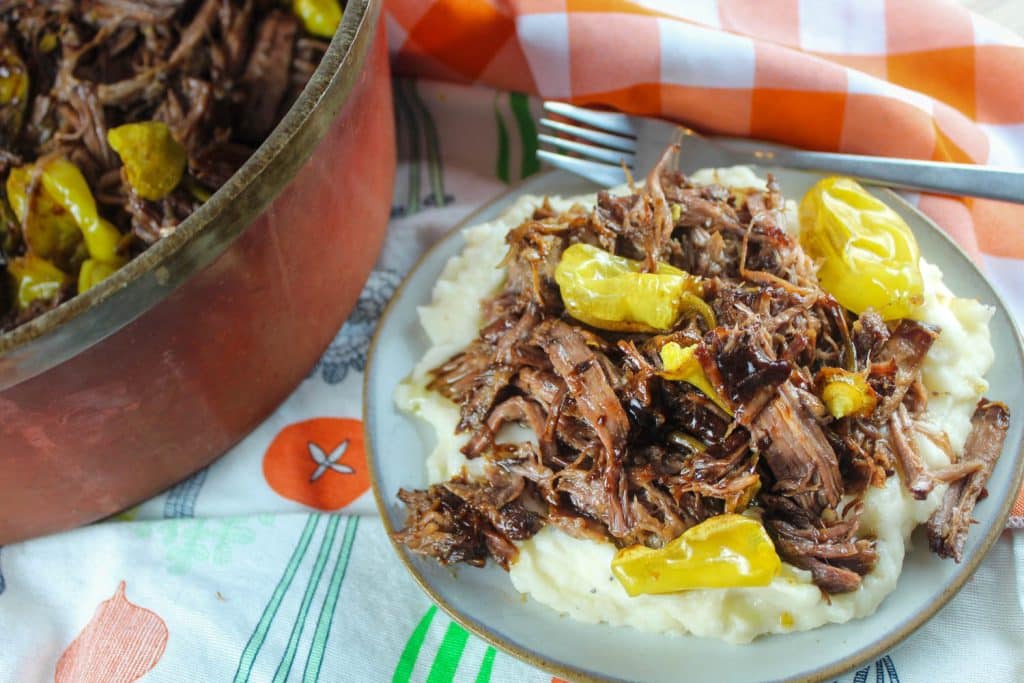 Mississippi Pot Roast in the Dutch Oven 