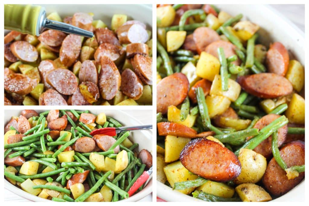 how to make Sausage Green Bean Potato Casserole