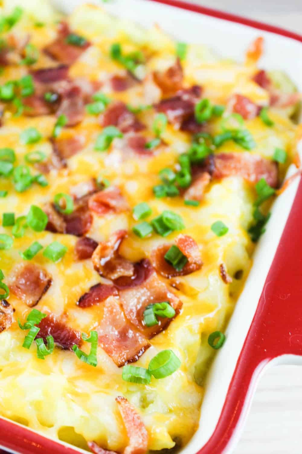 Chili's Loaded Mashed Potatoes are simple to make and bring the cheesy goodness into your home! Delicious, slightly buttery mashed potatoes are the perfect side dish and topped with melted cheese, diced meaty bacon and crunchy bits of scallions.  via @foodhussy