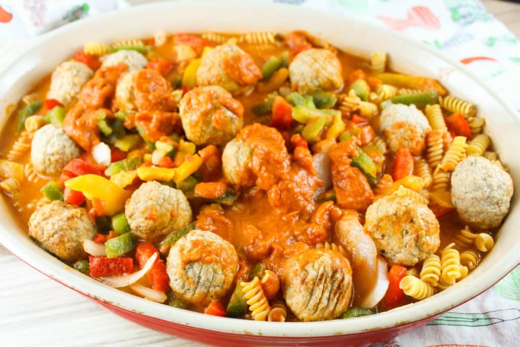 Dump and Bake Meatball Casserole