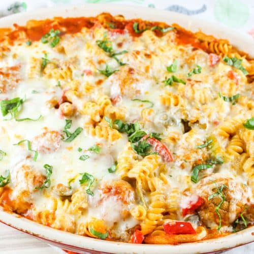 Dump and Bake Meatball Casserole