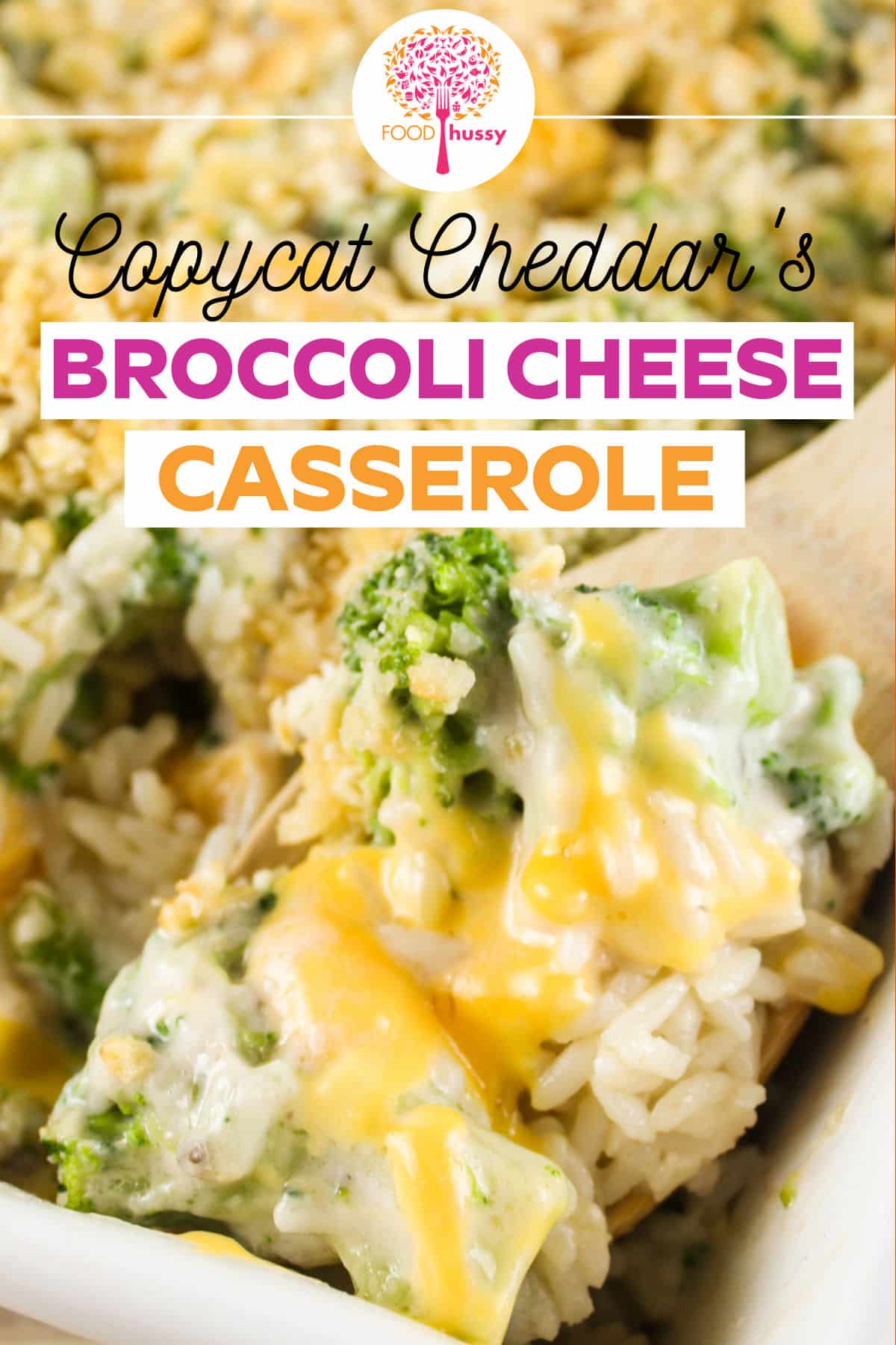 Cheddars Broccoli Cheese Casserole is a delicious and easy-to-make side dish for weeknights or any holiday table! Loaded with broccoli, rice, Velveeta and - of course - a little butter! ;-)  via @foodhussy