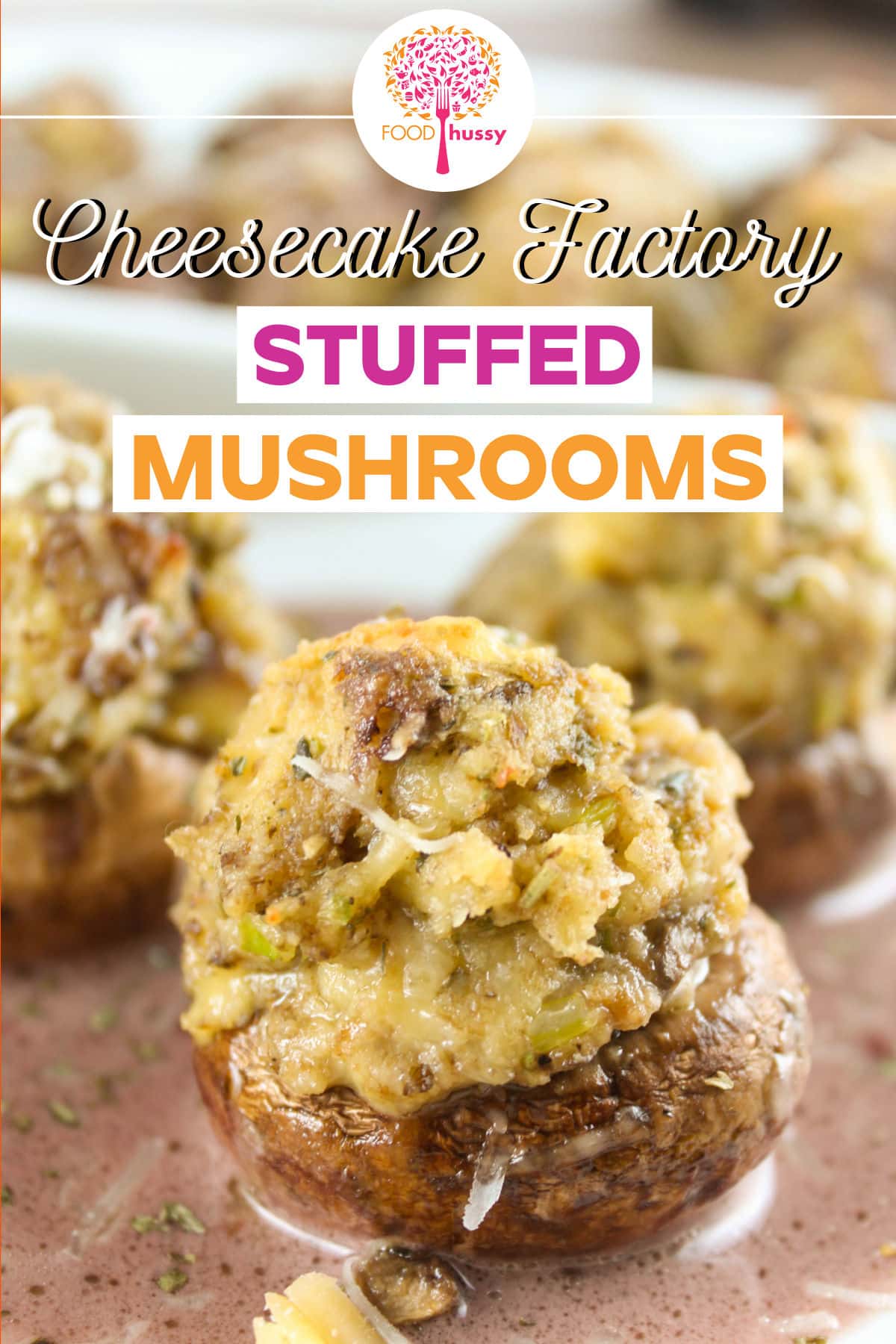 Cheesecake Factory Stuffed Mushrooms are the best appetizer on their menu! This authentic copycat recipe is stuffed with Fontina & Parmesan cheeses, more mushrooms and - of course - garlic. Then, the mushrooms are drizzled with a creamy red wine reduction. This recipe is spot on to the Cheesecake Factory! via @foodhussy