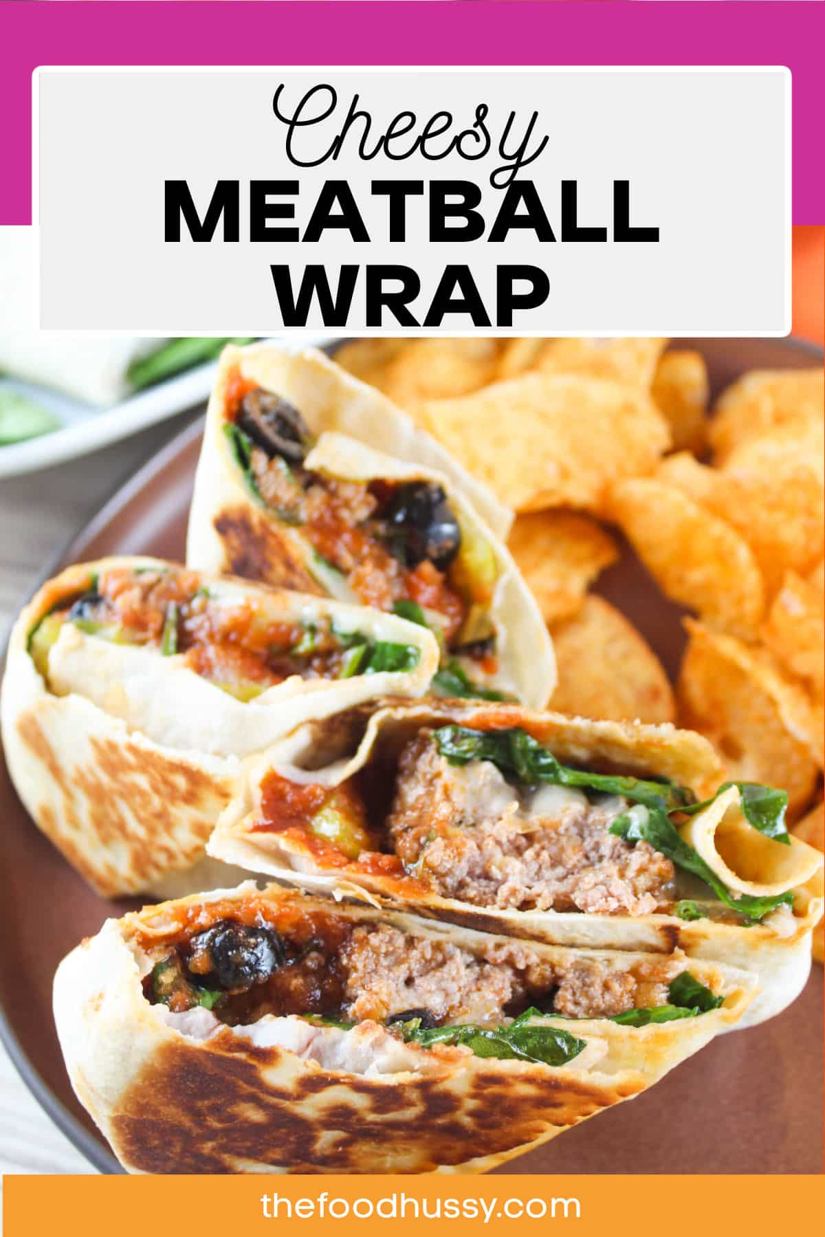 Yesterdays homemade meatballs are this todays Easy Italian Meatball Wrap! This wrap adds spinach, black olives, banana peppers and cheeeeeeese to make a delicious lunch any day of the week. Leftovers reimagined!  via @foodhussy