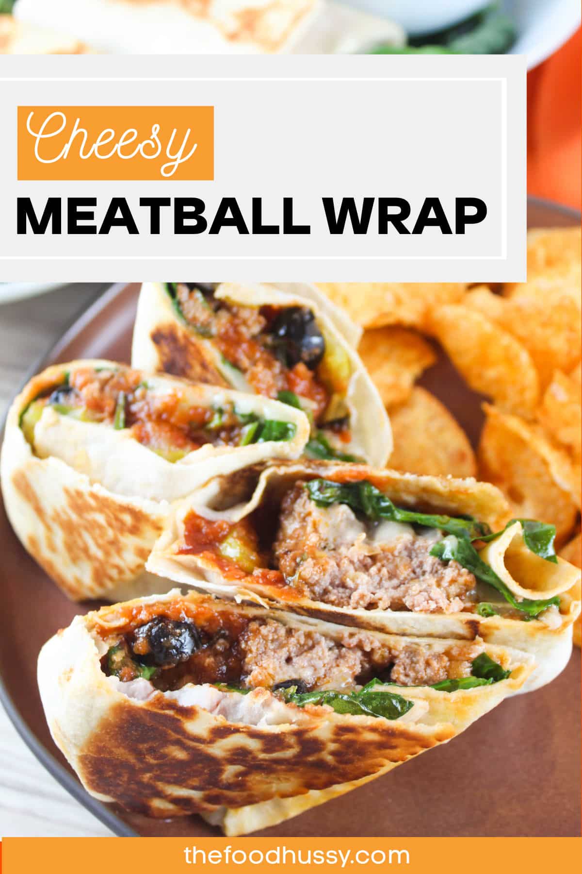 Yesterdays homemade meatballs are this todays Easy Italian Meatball Wrap! This wrap adds spinach, black olives, banana peppers and cheeeeeeese to make a delicious lunch any day of the week. Leftovers reimagined!  via @foodhussy