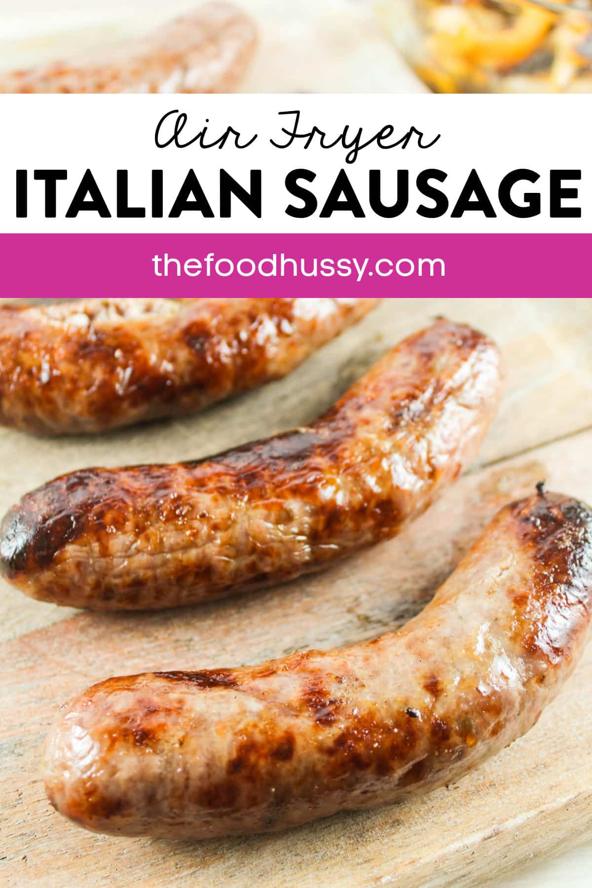 Air Fryer Italian Sausage is a quick and easy dinner that makes perfect sausages every time! Whether you're eating them on a bun, over pasta or in a stir fry - these air fryer sausages will make a delicious dinner! via @foodhussy